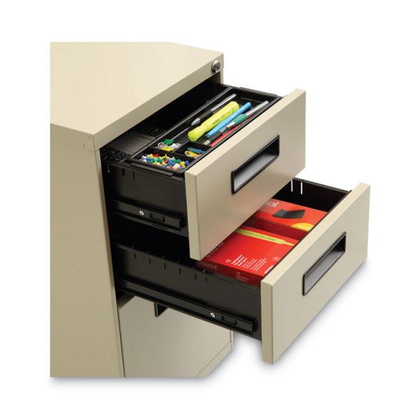 File Pedestal, Left Or Right, 3-Drawers: Box/box/file, Legal/letter, Putty, 14.96" X 19.29" X 27.75" - Image 5