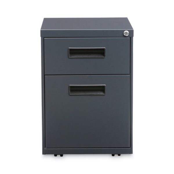 File Pedestal, Left Or Right, 2-Drawers: Box/file, Legal/letter, Charcoal, 14.96" X 19.29" X 21.65" - Image 2