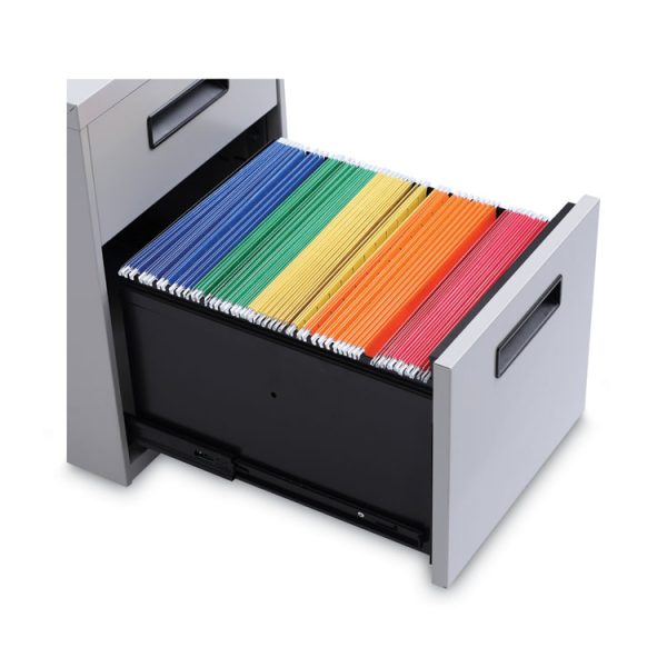 File Pedestal, Left Or Right, 2-Drawers: Box/file, Legal/letter, Light Gray, 14.96" X 19.29" X 21.65" - Image 6