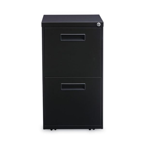 File Pedestal, Left Or Right, 2 Legal/letter-Size File Drawers, Black, 14.96" X 19.29" X 27.75" - Image 2