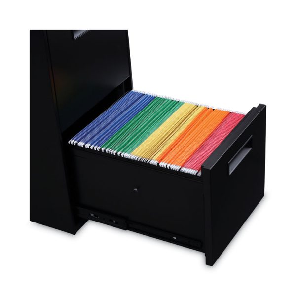 File Pedestal, Left Or Right, 2 Legal/letter-Size File Drawers, Black, 14.96" X 19.29" X 27.75" - Image 6