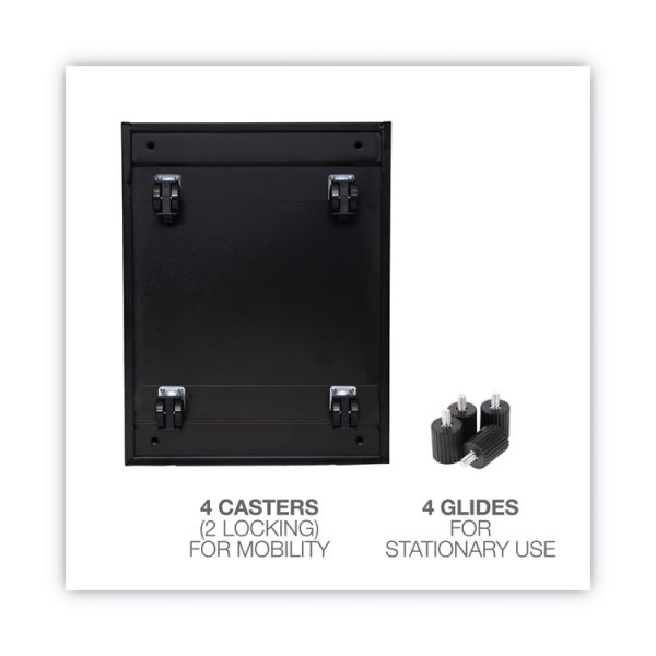 File Pedestal, Left Or Right, 2 Legal/letter-Size File Drawers, Black, 14.96" X 19.29" X 27.75" - Image 8