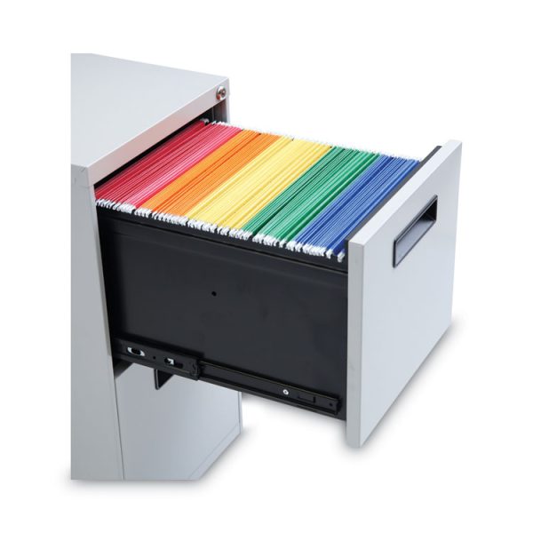 File Pedestal, Left Or Right, 2 Legal/letter-Size File Drawers, Light Gray, 14.96" X 19.29" X 27.75" - Image 5