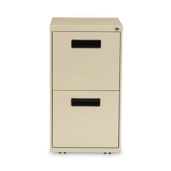File Pedestal, Left Or Right, 2 Legal/letter-Size File Drawers, Putty, 14.96" X 19.29" X 27.75" - Image 2