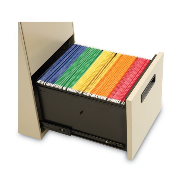 File Pedestal, Left Or Right, 2 Legal/letter-Size File Drawers, Putty, 14.96" X 19.29" X 27.75" - Image 6