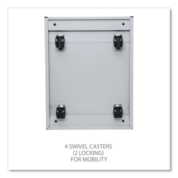 File Pedestal With Full-Length Pull, Left Or Right, 2-Drawers: Box/file, Legal/letter, Light Gray, 14.96" X 19.29" X 21.65" - Image 4