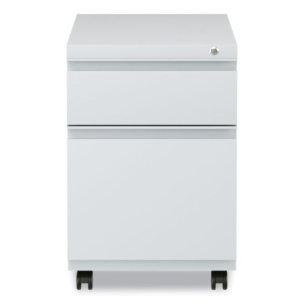 File Pedestal With Full-Length Pull, Left Or Right, 2-Drawers: Box/file, Legal/letter, Light Gray, 14.96" X 19.29" X 21.65" - Image 5