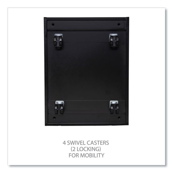 File Pedestal With Full-Length Pull, Left Or Right, 2 Legal/letter-Size File Drawers, Black, 14.96" X 19.29" X 27.75" - Image 4