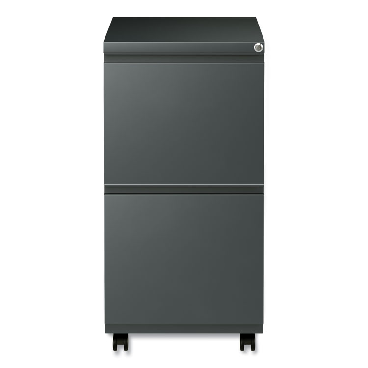 File Pedestal With Full-Length Pull, Left Or Right, 2 Legal/letter-Size File Drawers, Charcoal, 14.96" X 19.29" X 27.75" - Image 5