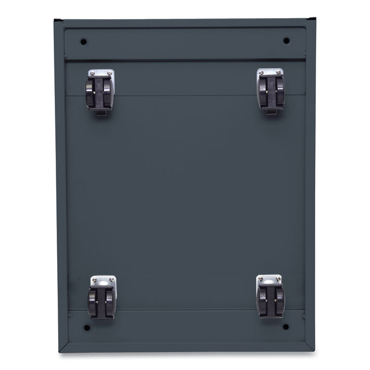 File Pedestal With Full-Length Pull, Left Or Right, 2 Legal/letter-Size File Drawers, Charcoal, 14.96" X 19.29" X 27.75" - Image 8