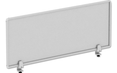 Polycarbonate Privacy Panel, 47w x 0.5d x 18h, Silver/Clear
