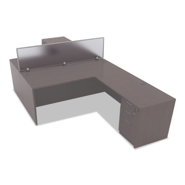 Polycarbonate Privacy Panel, 65w x 0.5d x 18h, Silver/Clear - Image 2