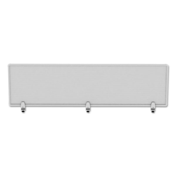 Polycarbonate Privacy Panel, 65w x 0.5d x 18h, Silver/Clear - Image 4