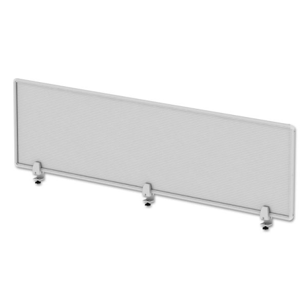 Polycarbonate Privacy Panel, 65w x 0.5d x 18h, Silver/Clear - Image 5