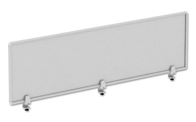 Polycarbonate Privacy Panel, 65w x 0.5d x 18h, Silver/Clear