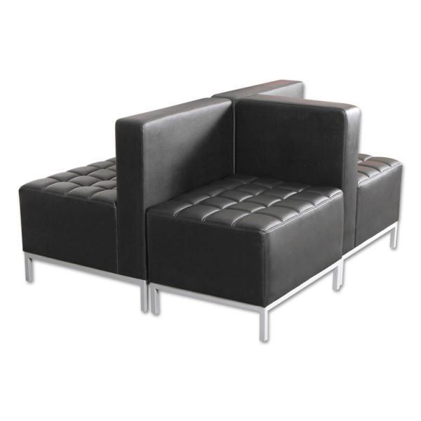 Alera Qub Series Powered Armless L Sectional, 26.38w X 26.38d X 30.5h, Black - Image 8