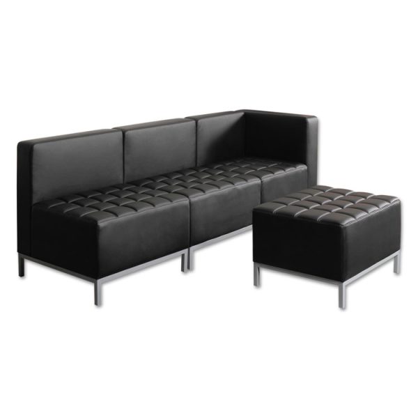 Alera Qub Series Armless L Sectional, 26.38w X 26.38d X 30.5h, Black - Image 8