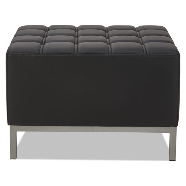 Alera Qub Series Ottoman, 26.38w X 21.5d X 17.5h, Black - Image 2