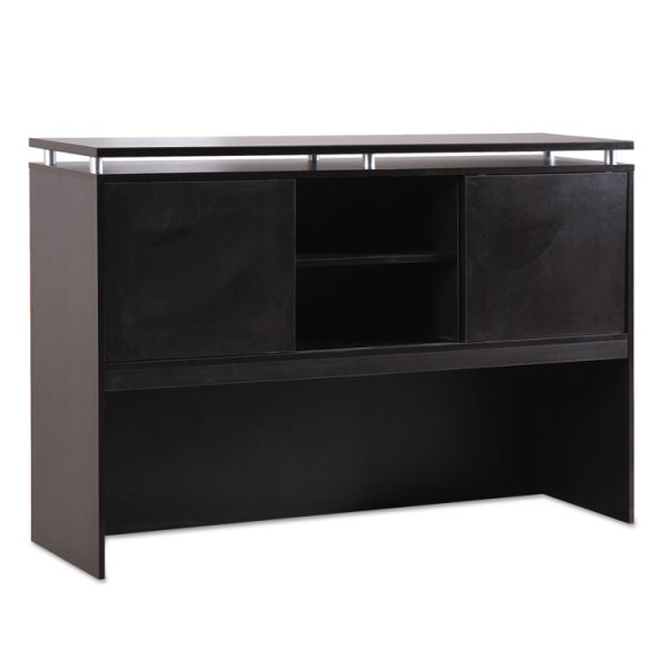 Alera Sedina Series Hutch With Sliding Doors, 72w X 15d X 42.5h, Espresso - Image 2