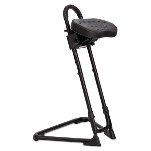 Alera Ss Series Sit/stand Adjustable Stool, Supports Up To 300 Lb, Black