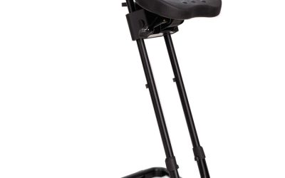 Alera Ss Series Sit/stand Adjustable Stool, Supports Up To 300 Lb, Black