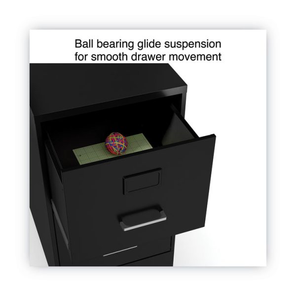 Soho Vertical File Cabinet, 2 Drawers: File/file, Letter, Black, 14" X 18" X 24.1" - Image 4