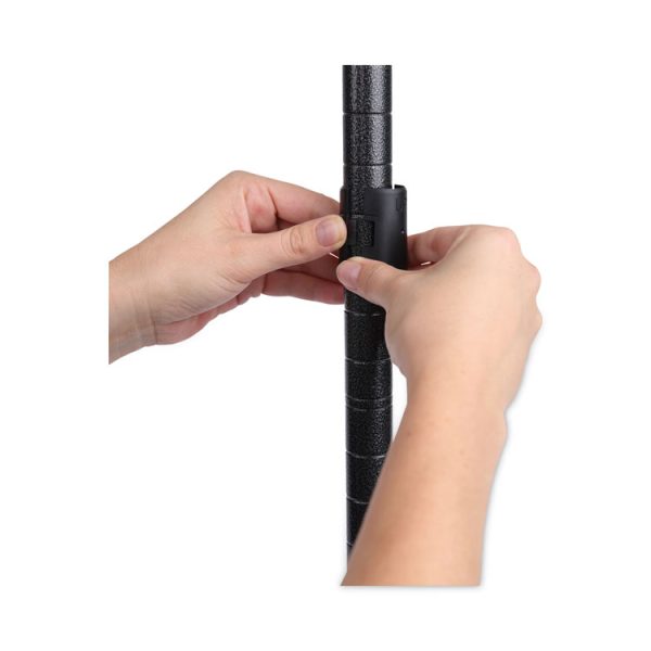 All-Purpose Wire Shelving Starter Kit, Four-Shelf, 60w x 24d x 72h, Black Anthracite Plus - Image 8