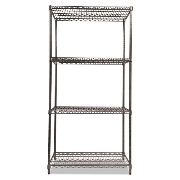 Wire Shelving Starter Kit, Four-Shelf, 36w X 24d X 72h, Black Anthracite - Image 2