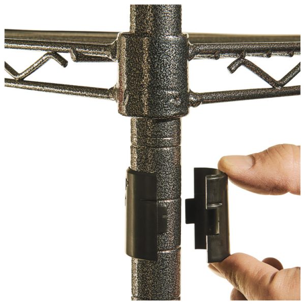 Wire Shelving Starter Kit, Four-Shelf, 48w X 18d X 72h, Black Anthracite - Image 4