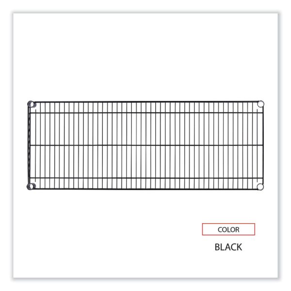 Industrial Wire Shelving Extra Wire Shelves, 48w X 18d, Black, 2 Shelves/carton - Image 4