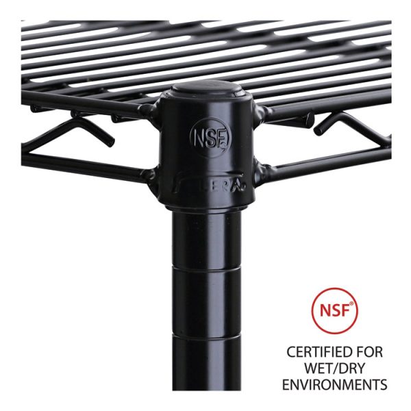 Industrial Wire Shelving Extra Wire Shelves, 48w X 24d, Black, 2 Shelves/carton - Image 3