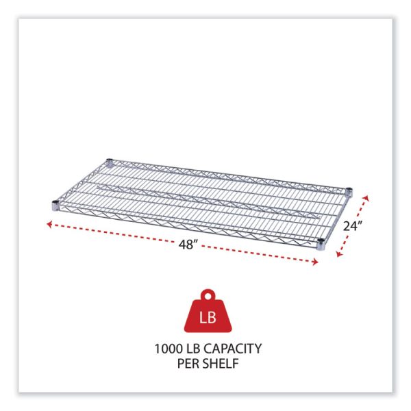 Industrial Wire Shelving Extra Wire Shelves, 48w X 24d, Silver, 2 Shelves/carton - Image 2