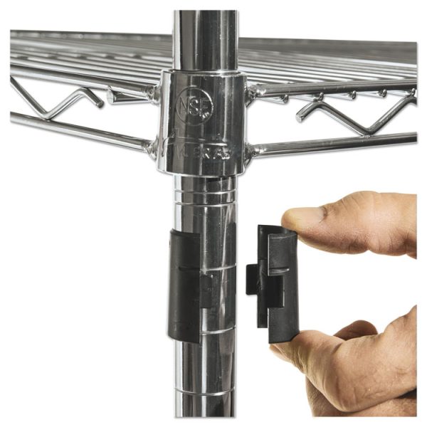 Nsf Certified 4-Shelf Wire Shelving Kit With Casters, 48w X 18d X 72h, Silver - Image 6