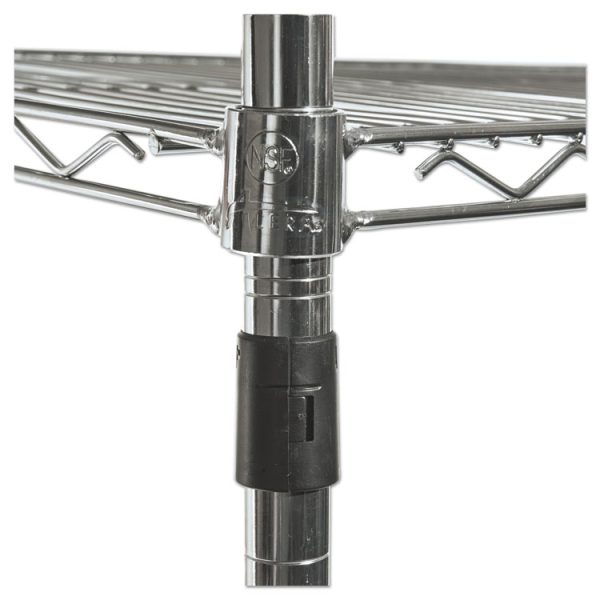 Nsf Certified 4-Shelf Wire Shelving Kit With Casters, 48w X 18d X 72h, Silver - Image 7