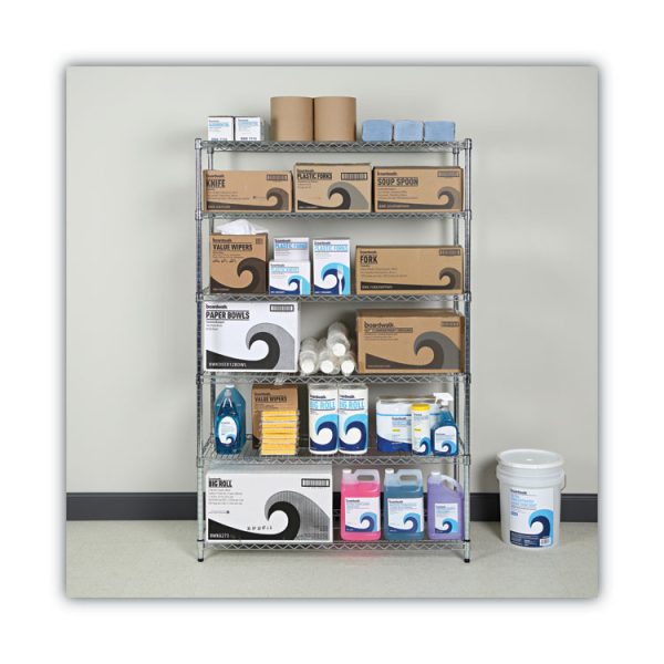 Nsf Certified 6-Shelf Wire Shelving Kit, 48w X 18d X 72h, Silver - Image 8