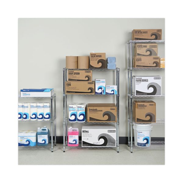 Residential Wire Shelving, Four-Shelf, 36w X 14d X 54h, Silver - Image 8