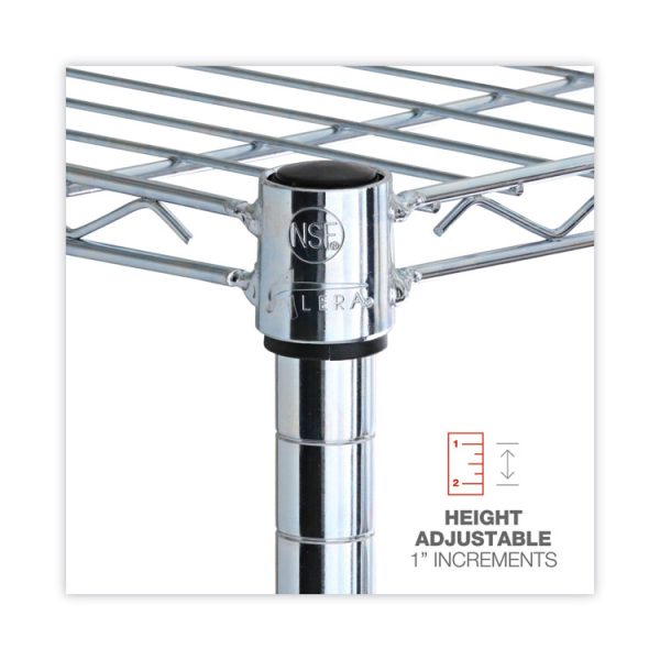 Residential Wire Shelving, Five-Shelf, 36w X 14d X 72h, Silver - Image 6