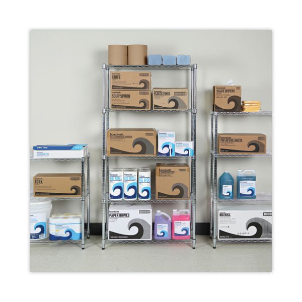 Residential Wire Shelving, Five-Shelf, 36w X 14d X 72h, Silver - Image 8