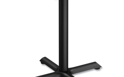 Alera Hospitality Series Single-Column Bases, 27.5″ Diameter, 28.5″h, 300 lb Cap, Steel, Black