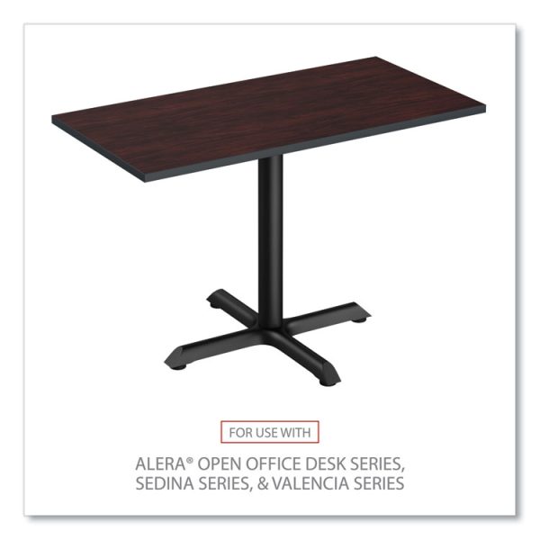 Alera Hospitality Series Single-Column Bases, 27.5" Diameter, 28.5"h, 300 lb Cap, Steel, Black - Image 4