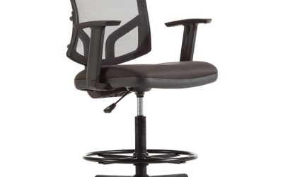 Alera Everyday Task Stool, Fabric Seat, Mesh Back, Supports Up To 275 Lb, 20.9″ To 29.6″ Seat Height, Black