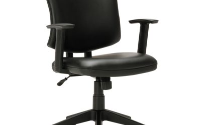 Alera Everyday Task Office Chair, Bonded Leather Seat/back, Supports Up To 275 Lb, 17.6″ To 21.5″ Seat Height, Black