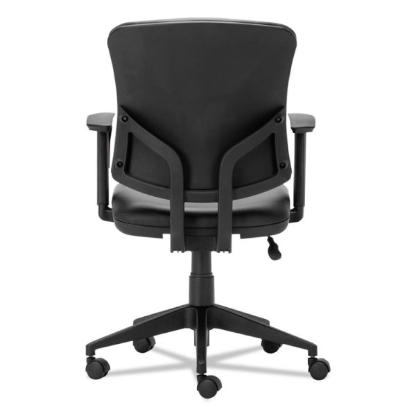 Alera Everyday Task Office Chair, Bonded Leather Seat/back, Supports Up To 275 Lb, 17.6" To 21.5" Seat Height, Black - Image 4