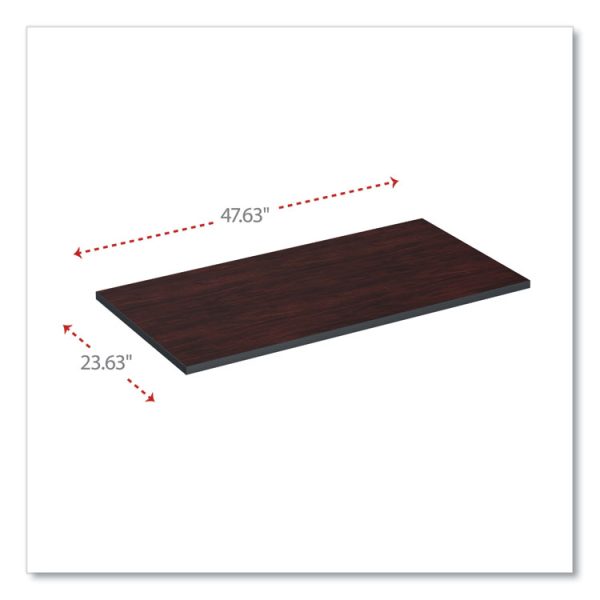 Reversible Laminate Table Top, Rectangular, 47.63 X 23.63, Medium Cherry/mahogany - Image 2