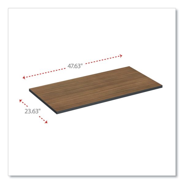 Reversible Laminate Table Top, Rectangular, 47.63w X 23.63d, Espresso/walnut - Image 2
