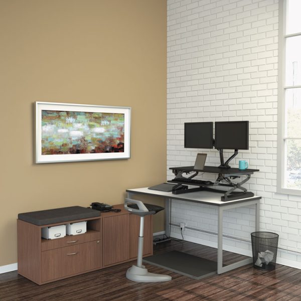 Reversible Laminate Table Top, Rectangular, 59.38w X 29.5d, White/gray - Image 4
