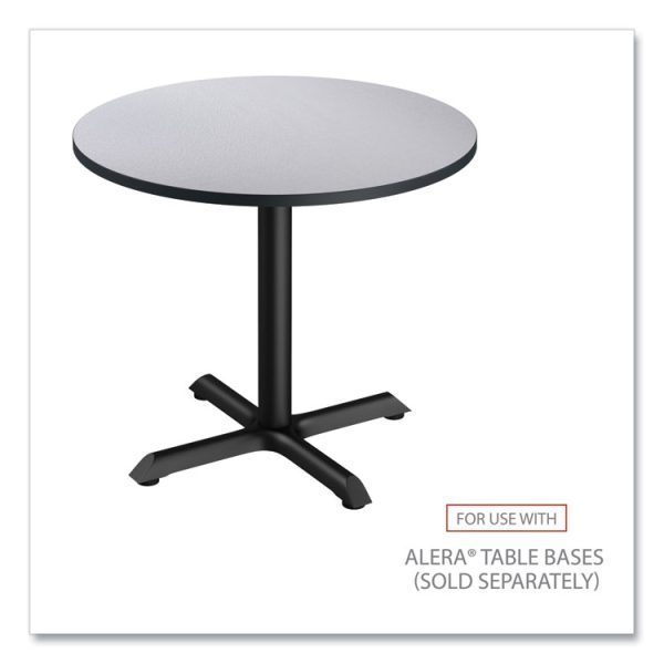 Reversible Laminate Table Top, Round, 35.5" Diameter, White/Gray - Image 4