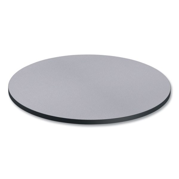 Reversible Laminate Table Top, Round, 35.5" Diameter, White/Gray - Image 7