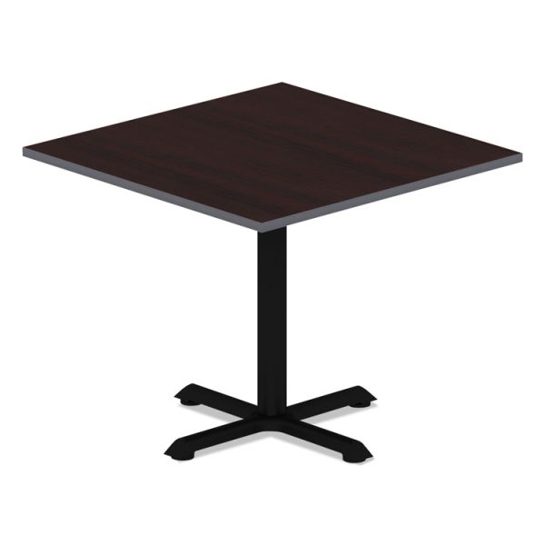 Reversible Laminate Table Top, Square, 35.38w X 35.38d, Medium Cherry/mahogany - Image 3