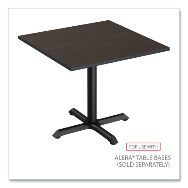 Reversible Laminate Table Top, Square, 35.38w X 35.38d, Espresso/walnut - Image 4